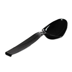 WNA Comet Plastic Spoons, 9 Inches, Black, 144/Case