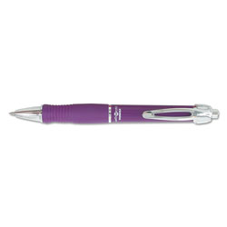 Zebra Pen GR8 Retractable Gel Pen, Medium 0.7mm, Violet Ink, Violet/Silver Barrel, Dozen