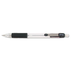 Zebra Pen Z-Grip Mechanical Pencil, 0.7 mm, HB (#2.5), Black Lead, Clear/Black Grip Barrel, 24/Pack