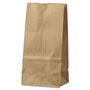 GEN #2 Paper Grocery Bag, 30lb Kraft, Standard 4 5/16 x 2 7/16 x 7 7/8, 500 bags