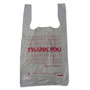 Sweet Paper Thank You High-Density Shopping Bags, 10" x 19", White, 2,000/Carton