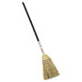 Rubbermaid Lobby Corn-Fill Broom, 28" Handle, 38" Overall Length, Brown