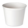 Solo Double Wrapped Paper Bucket, Unwaxed, White, 165oz, 100/Carton