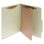 Acco Pressboard Classification Folders, 1 Divider, Letter Size, Leaf Green, 10/Box
