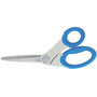 Westcott® Scissors with Antimicrobial Protection, 8" Long, 3.5" Cut Length, Blue Offset Handle