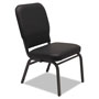 Alera Oversize Stack Chair without Arms, Vinyl Upholstery, Black Seat/Black Back, Black Base, 2/Carton