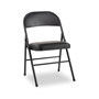 Alera Steel Folding Chair, Graphite Seat/Graphite Back, Graphite Base, 4/Carton