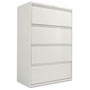Alera Lateral File, 4 Legal/Letter-Size File Drawers, Light Gray, 36" x 18" x 52.5"