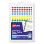 Avery Handwrite Only Self-Adhesive Removable Round Color-Coding Labels, 0.25" dia., Assorted Colors, 192/Sheet, 4 Sheets/Pack