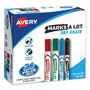 Avery MARKS A LOT Desk/Pen Style Dry Erase Marker Combo Pack, 12 Broad Bullet Tip, 12 Broad Chisel Tip, Assorted Colors, 24/Pack