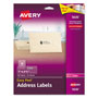 Avery Matte Clear Easy Peel Mailing Labels w/ Sure Feed Technology, Laser Printers, 1 x 2.63, Clear, 30/Sheet, 25 Sheets/Box