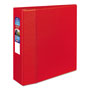 Avery Heavy-Duty Non-View Binder with DuraHinge and Locking One Touch EZD Rings, 3 Rings, 4" Capacity, 11 x 8.5, Red