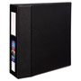 Avery Heavy-Duty Non-View Binder with DuraHinge, Three Locking One Touch EZD Rings and Spine Label, 4" Capacity, 11 x 8.5, Black