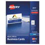 Avery Printable Microperforated Business Cards with Sure Feed Technology, Inkjet, 2 x 3.5, White, Matte, 1000/Box