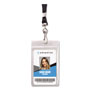 Advantus Resealable ID Badge Holder, Lanyard, Vertical, 3.68 x 5, Clear, 20/Pack