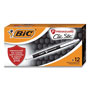 Bic PrevaGuard Retractable Ballpoint Pen, Medium 1 mm, Black Ink/Barrel, Dozen
