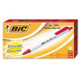 Bic Clic Stic Retractable Ballpoint Pen, Medium 1 mm, Red Ink, White Barrel, Dozen