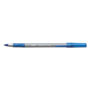 Bic Round Stic Grip Xtra Comfort Stick Ballpoint Pen, 1.2mm, Blue Ink, Gray Barrel, 36/Pack