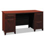 Bush Enterprise Collection 60W Double Pedestal Desk, 60w x 28.63d x 29.75h, Harvest Cherry (Box 1 of 2)