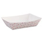 Boardwalk Paper Food Baskets, 6 oz Capacity, Red/White, 1000/Carton