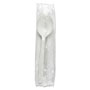 Boardwalk Heavyweight Wrapped Polypropylene Cutlery, Soup Spoon, White, 1,000/Carton