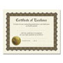 Great Papers!® Ready-to-Use Certificates, 11 x 8.5, Ivory/Brown, Excellence, 6/Pack