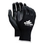 MCR Safety Economy PU Coated Work Gloves, Black, Small, 1 Dozen