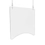 Deflecto Hanging Barrier, 23.75" x 23.75", Polycarbonate, Clear, 2/Carton