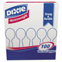 Dixie Plastic Cutlery, Heavyweight Soup Spoons, White, 1,000/Carton