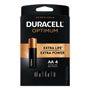 Duracell Optimum Alkaline AA Batteries, 4/Pack