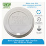 Eco-Products EcoLid 25% Recy Content Hot Cup Lid, White, F/10-20oz, 100/PK, 10 PK/CT