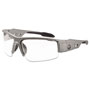 Ergodyne Skullerz Dagr Safety Glasses, Matte Gray Frame/Clear Lens, Nylon/Polycarb