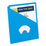 Pendaflex Slash Pocket Project Folders, 3-Hole Punched, Straight Tab, Letter Size, Blue, 25/Pack