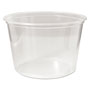 Fabri-Kal Microwavable Deli Containers, 16 oz, Clear, 500/Carton