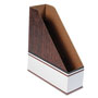 Fellowes Corrugated Cardboard Magazine File, 4 x 11 x 12 3/4, Wood Grain, 12/Carton