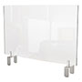 Ghent MFG Clear Partition Extender with Attached Clamp, 42 x 3.88 x 18, Thermoplastic Sheeting