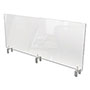 Ghent MFG Clear Partition Extender with Attached Clamp, 48 x 3.88 x 30, Thermoplastic Sheeting