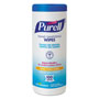 Purell Premoistened Hand Sanitizing Wipes, 5.78" x 7", 100/Canister, 12 Canisters/CT