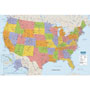 House Of Doolittle Laminated United States Map, 38"x25", Multi-Color