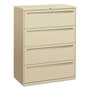Hon 700 Series Four-Drawer Lateral File, 42w x 18d x 52.5h, Putty