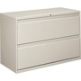 Hon 800 Series Two-Drawer Lateral File, 42w x 19.25d x 28.38h, Light Gray