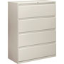 Hon 800-Series 4 Drawer Metal Lateral File Cabinet, 42" Wide, Gray