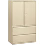 Hon 800-Series 2 Drawer Metal Lateral File Cabinet, 42" Wide, Beige