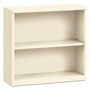 Hon Metal Bookcase, Two-Shelf, 34-1/2w x 12-5/8d x 29h, Putty
