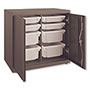 Hon Flagship Storage Cabinet with 4 Small and 4 Medium Bins, 30 x 18 x 28, Charcoal