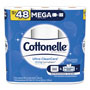 Cottonelle® Ultra CleanCare Toilet Paper, Strong Tissue, Mega Rolls, Septic Safe, 1 Ply, White, 340 Sheets/Roll, 12 Rolls