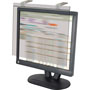 Kantek Glass Monitor Filter with Privacy Screen for 15" Monitor, Silver