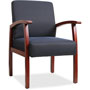 Lorell Guest Chairs, 24"x25"x35-1/2", Cherry/Midnight Blue