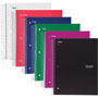 Mead 5-Subject Notebook, 8" x 10-1/2", Wide-Ruled, Assorted