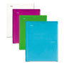 Mead Customizable Pocket/Prong Plastic Folder, 20 Sheets, 8 1/2 x 11, Assorted, 4/Set